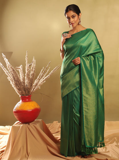 Soft Silk Saree With Kanjivaram Kuber Pattu