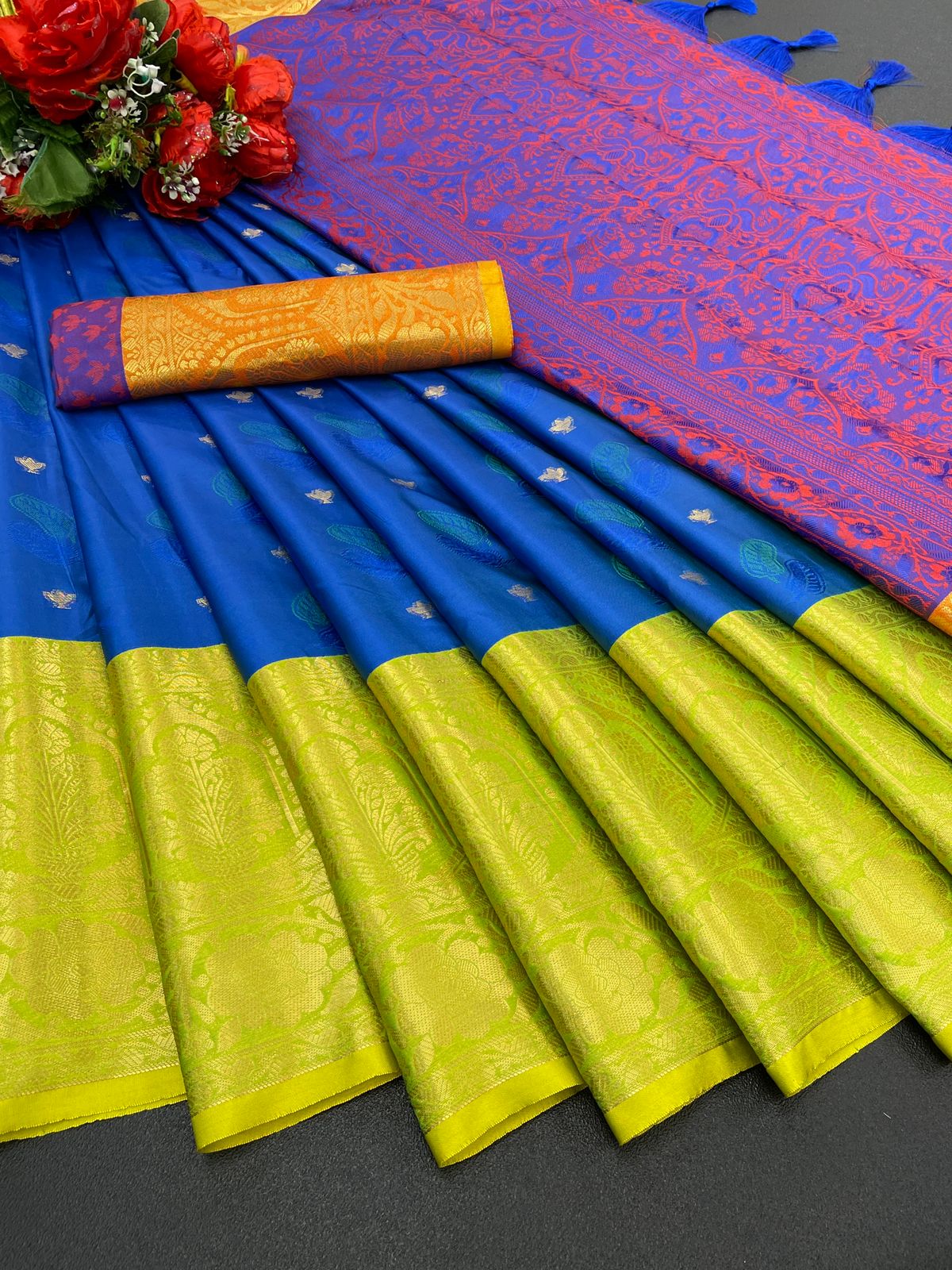 Mercerised Cotton Silk Saree With Exclusive Zari Border Design