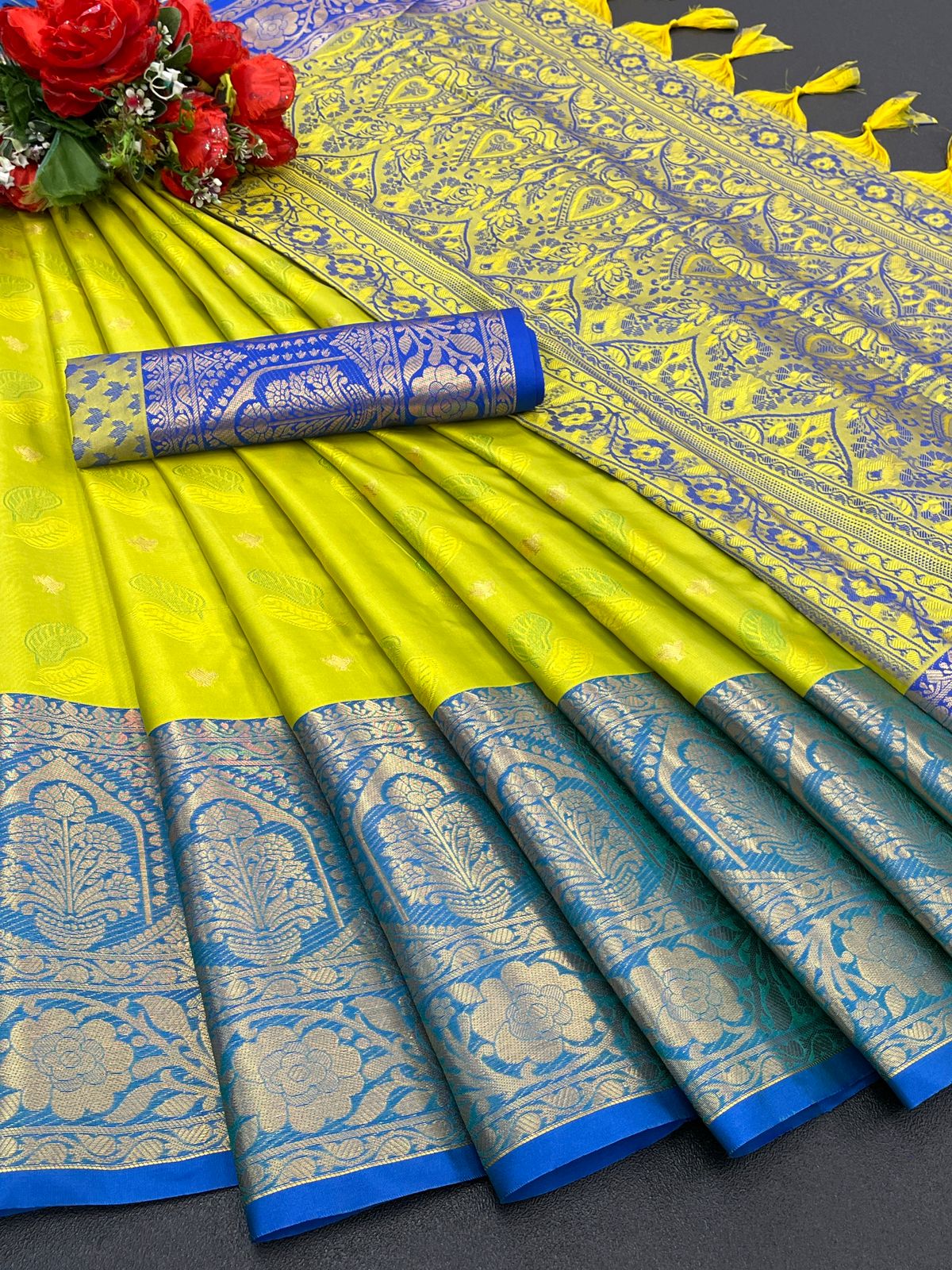 Mercerised Cotton Silk Saree With Exclusive Zari Border Design