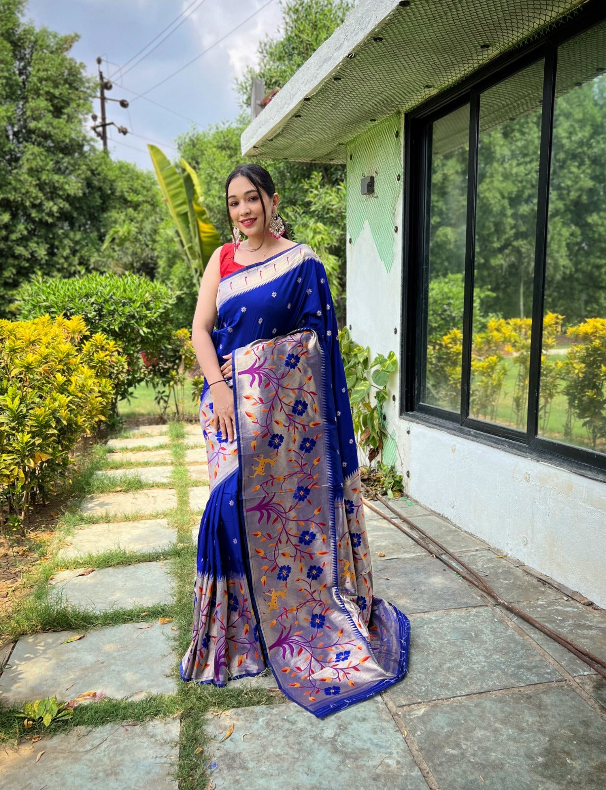 New Arrival Paithani Saree 50/600 Silk Saree Trendy Fashion Saree Wedding  Collection USA SAREE Golden Zari Border Bridesmaid Sari - Etsy