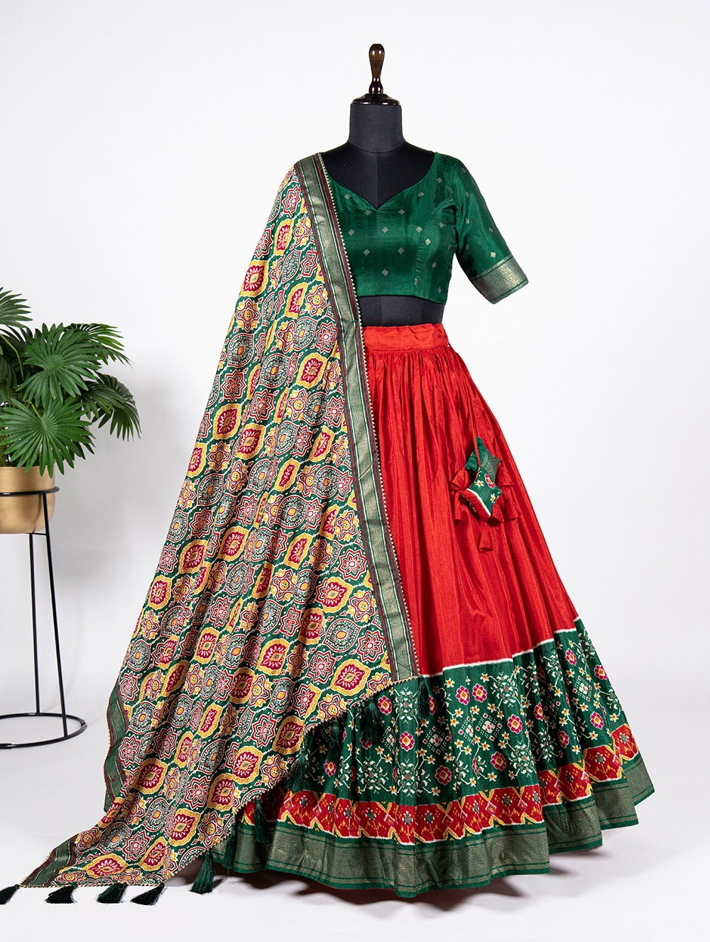 Dola Silk Lehenga With Printed and Foil Work