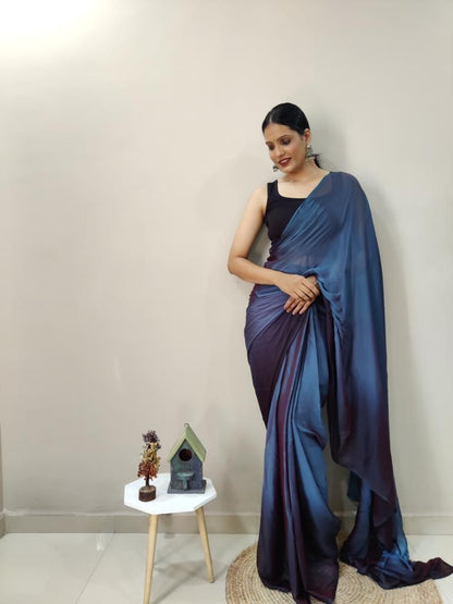 Soft Chiffon Ready to Wear Three Tone Shade Saree