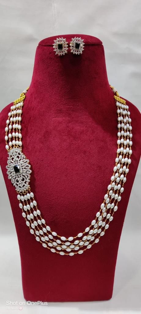 Polished Beads layer Long Set Jewellery