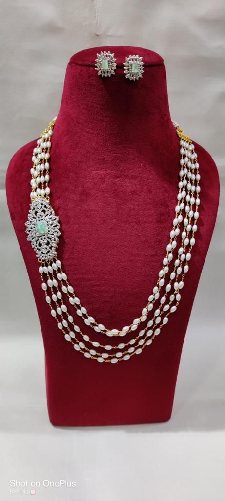 Polished Beads layer Long Set Jewellery