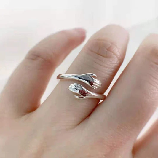 Adjustable Unisex Finger Cute Hug Ring