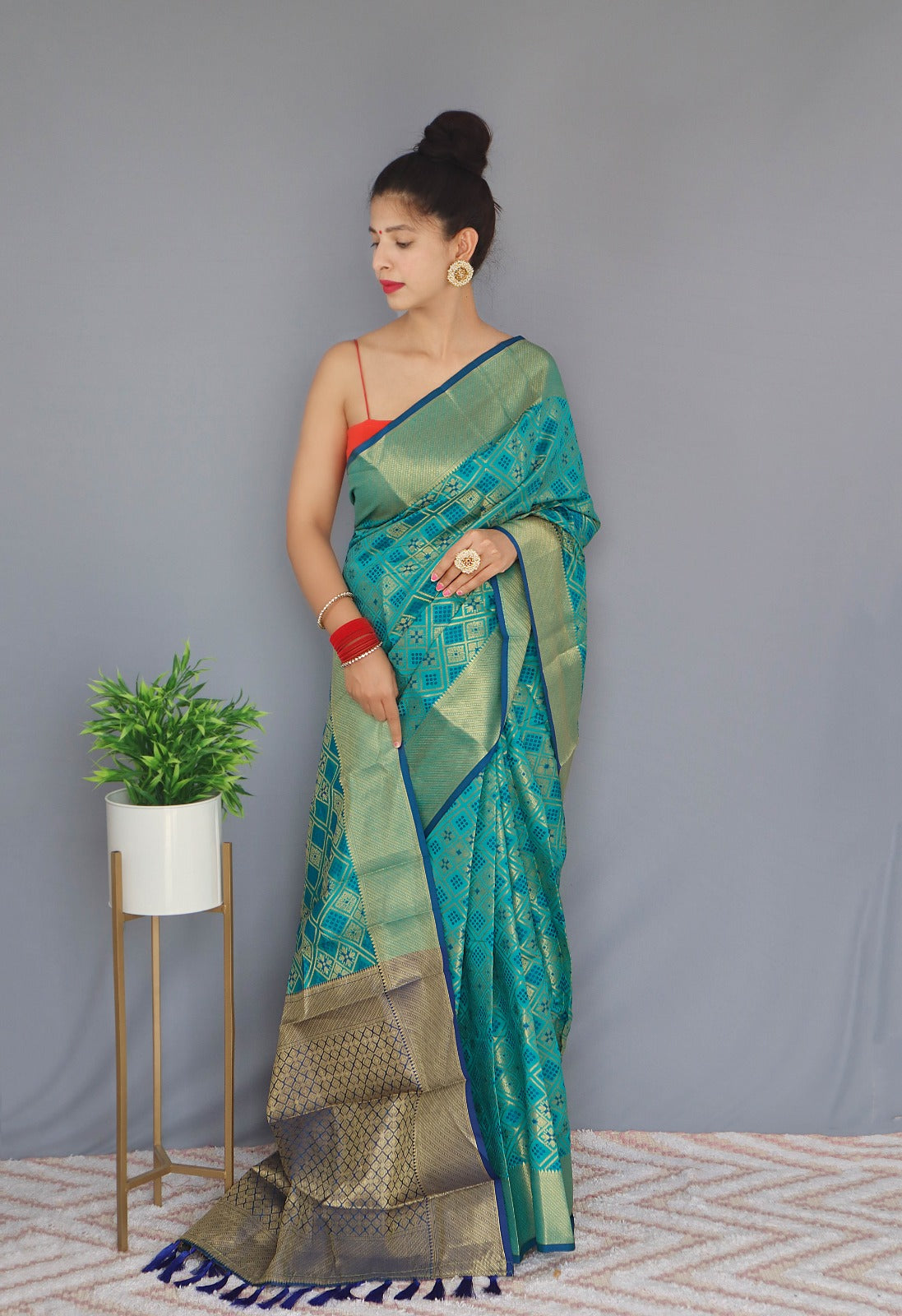 Soft Patan Patola Silk Saree With Rich Pallu and Tussles