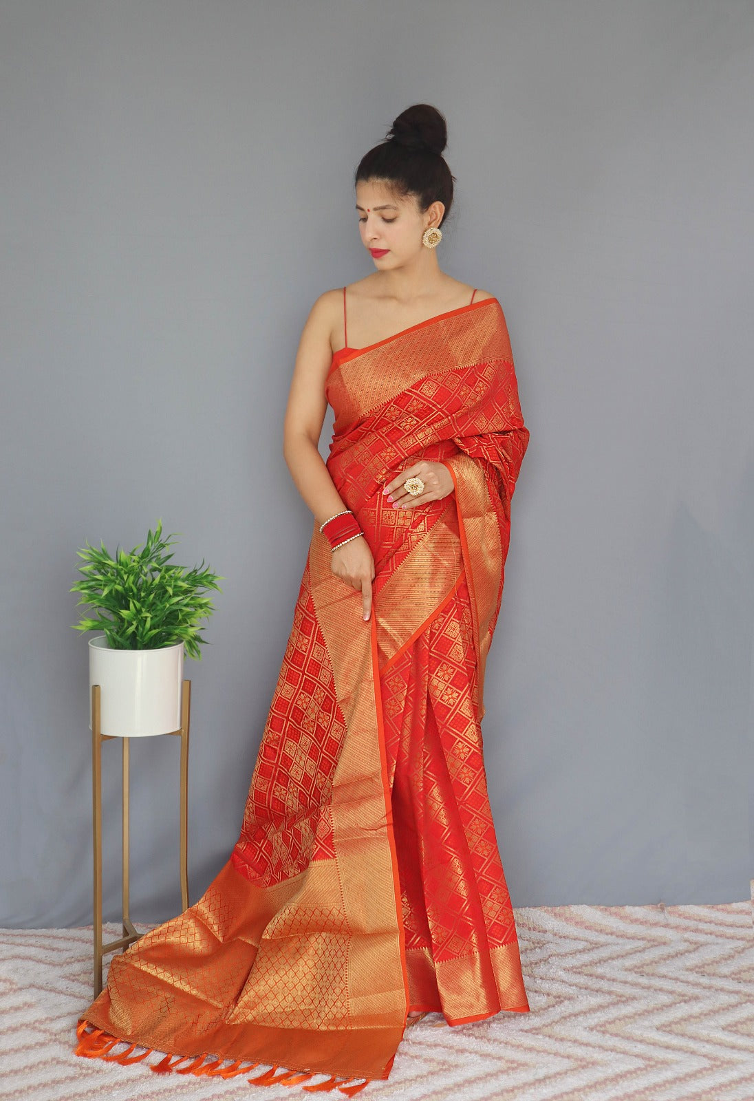 Soft Patan Patola Silk Saree With Rich Pallu and Tussles