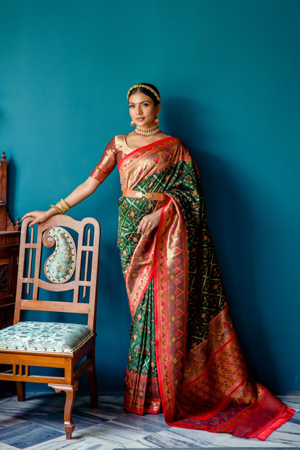Soft Banarasi Patola Silk Saree With Zari Weaving
