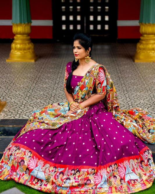 Designer Narayanpet Stitched Lehenga