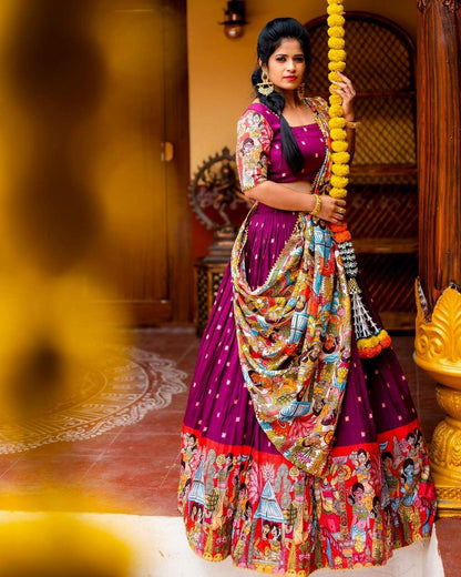 Designer Narayanpet Stitched Lehenga