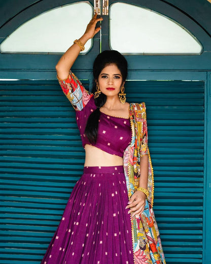 Designer Narayanpet Stitched Lehenga