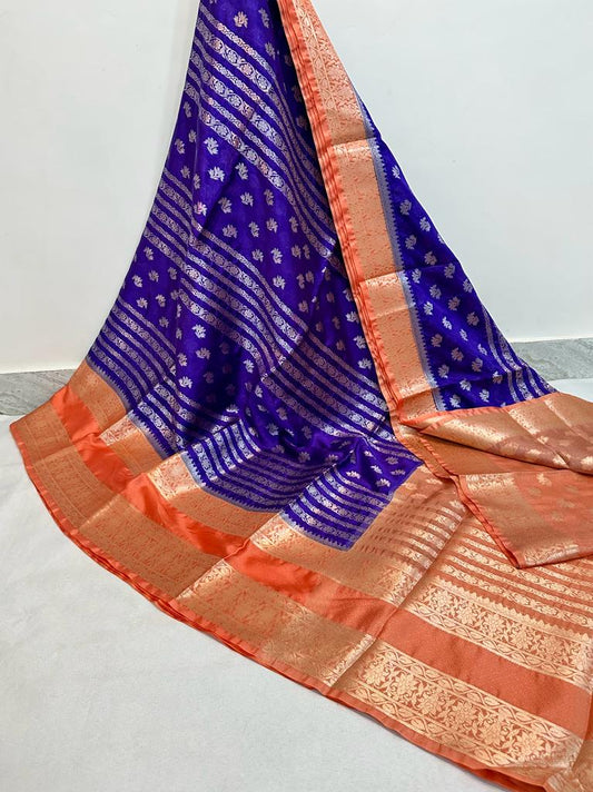 Soft Warm Silk Saree With Sequence Butti and Zari Work