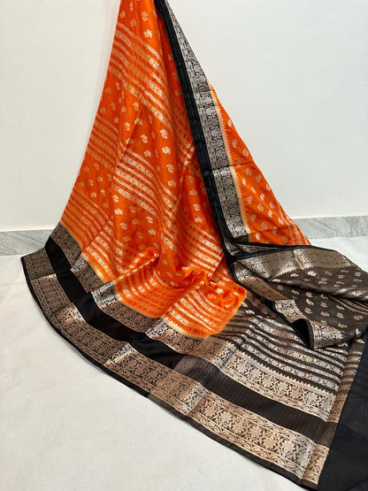 Soft Warm Silk Saree With Sequence Butti and Zari Work