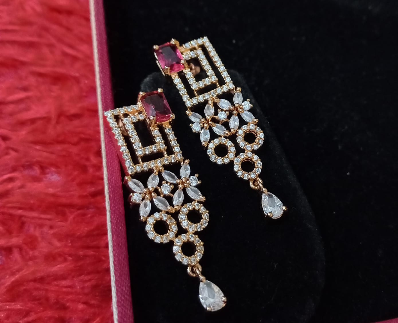 Beautiful Dangler CZ Earrings