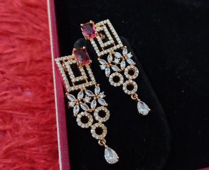 Beautiful Dangler CZ Earrings