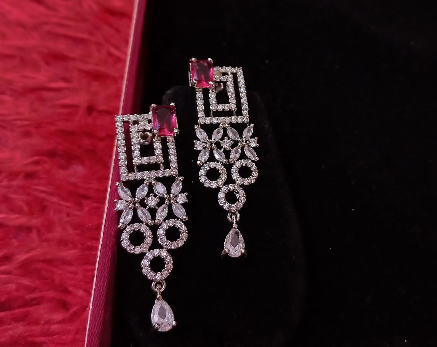 Beautiful Dangler CZ Earrings