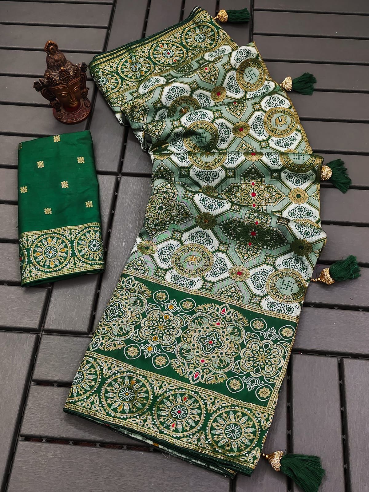 Soft Dola Silk Saree With Rich Pallu and Jacquard Work