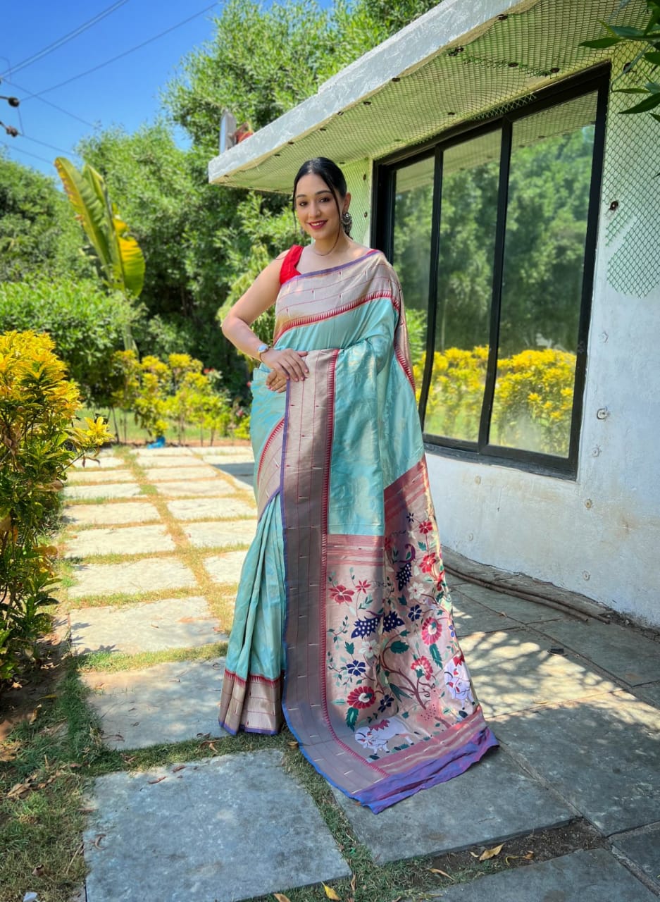 Nude Embroidered Sharara Saree Set Design by Esha Sethi Thirani at Pernia's  Pop Up Shop 2024