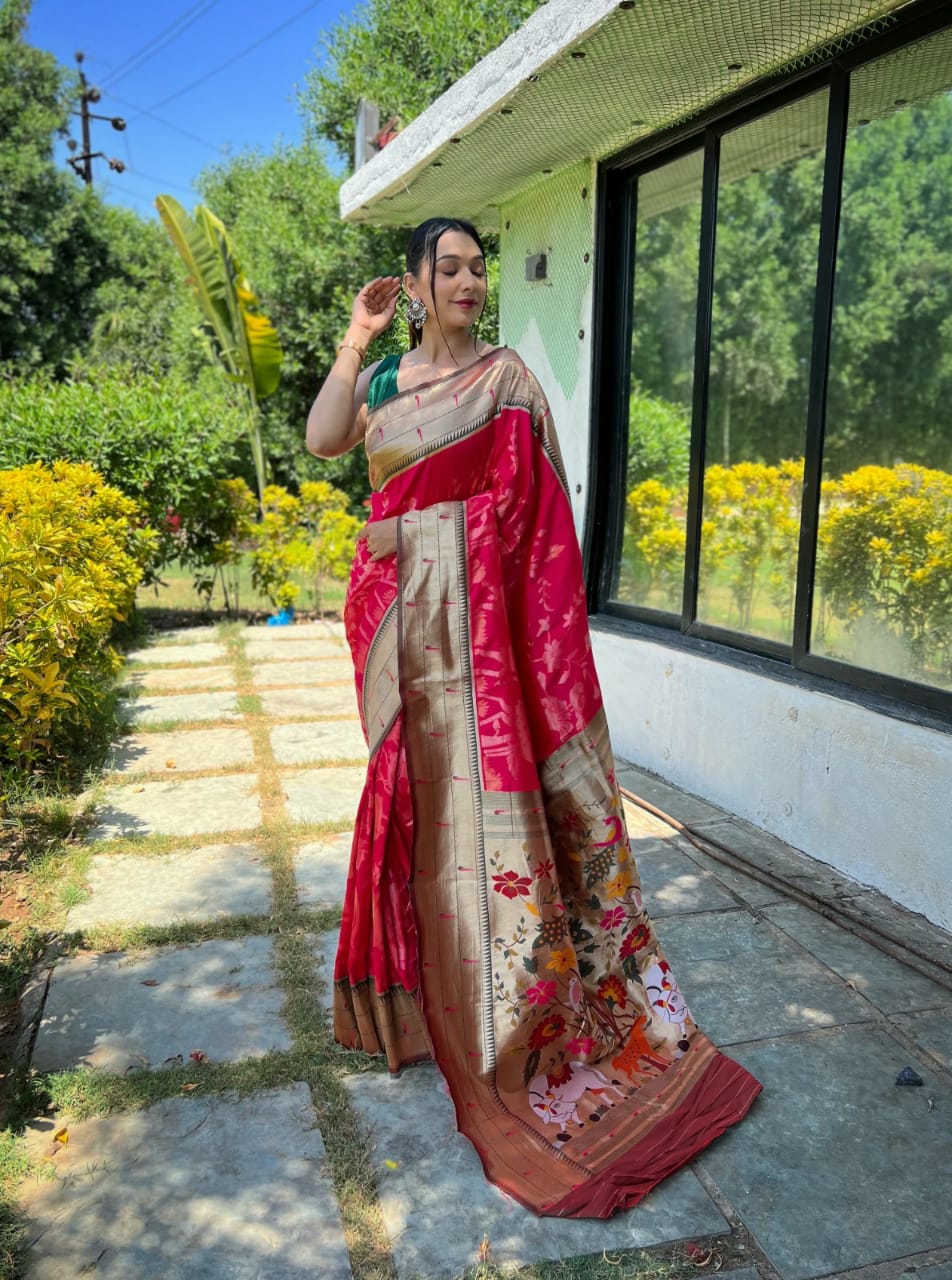 Bhagalpur Handloom Pure Linen Cotton Hand-Dyed Batik Pattern Saree-Mar