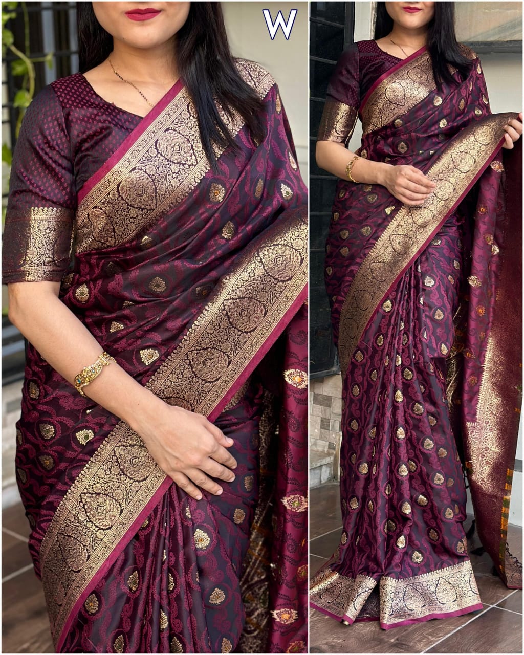 Soft Satin Silk Saree With Rich Pallu Zari Weaving