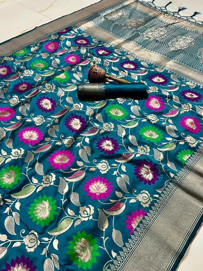 Designer Soft Kanchivaram Silk Saree With Full Zari Work