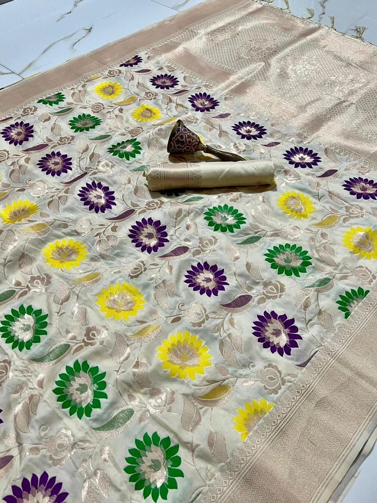 Designer Soft Kanchivaram Silk Saree With Full Zari Work