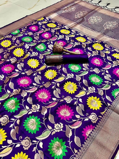 Designer Soft Kanchivaram Silk Saree With Full Zari Work