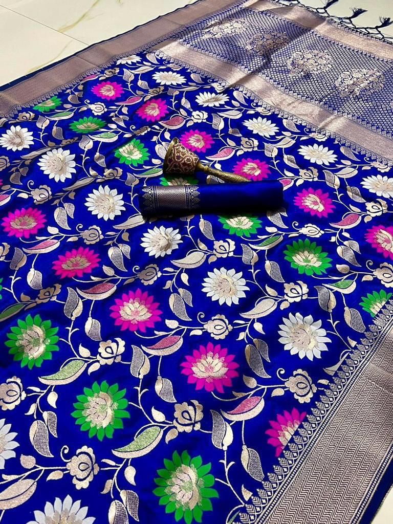 Designer Soft Kanchivaram Silk Saree With Full Zari Work