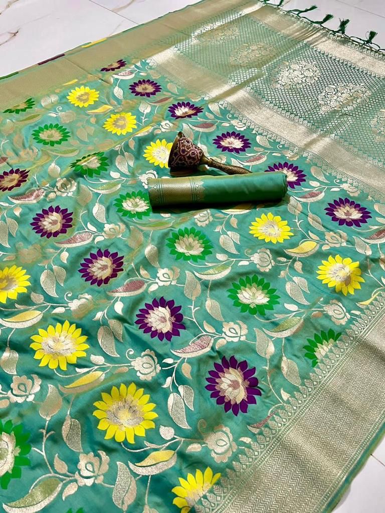 Designer Soft Kanchivaram Silk Saree With Full Zari Work