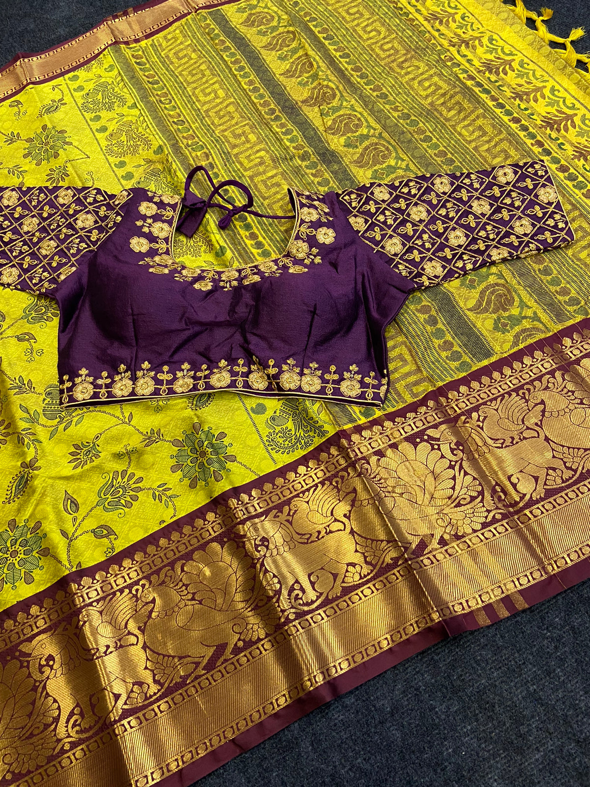 Maggam work sarees with blouses | Sparkling Fashion