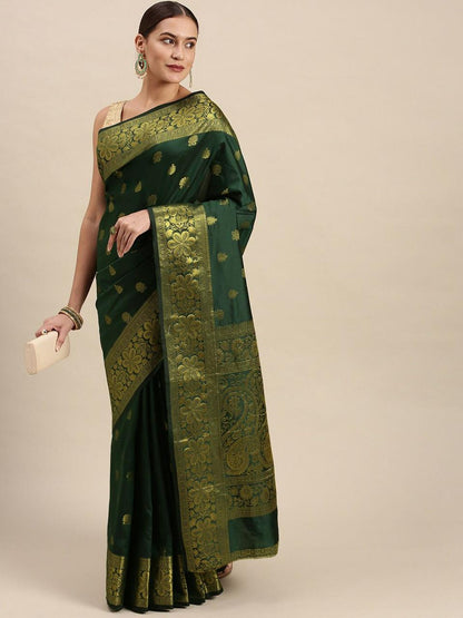 Soft Banarasi Silk Saree With Jacquard Border