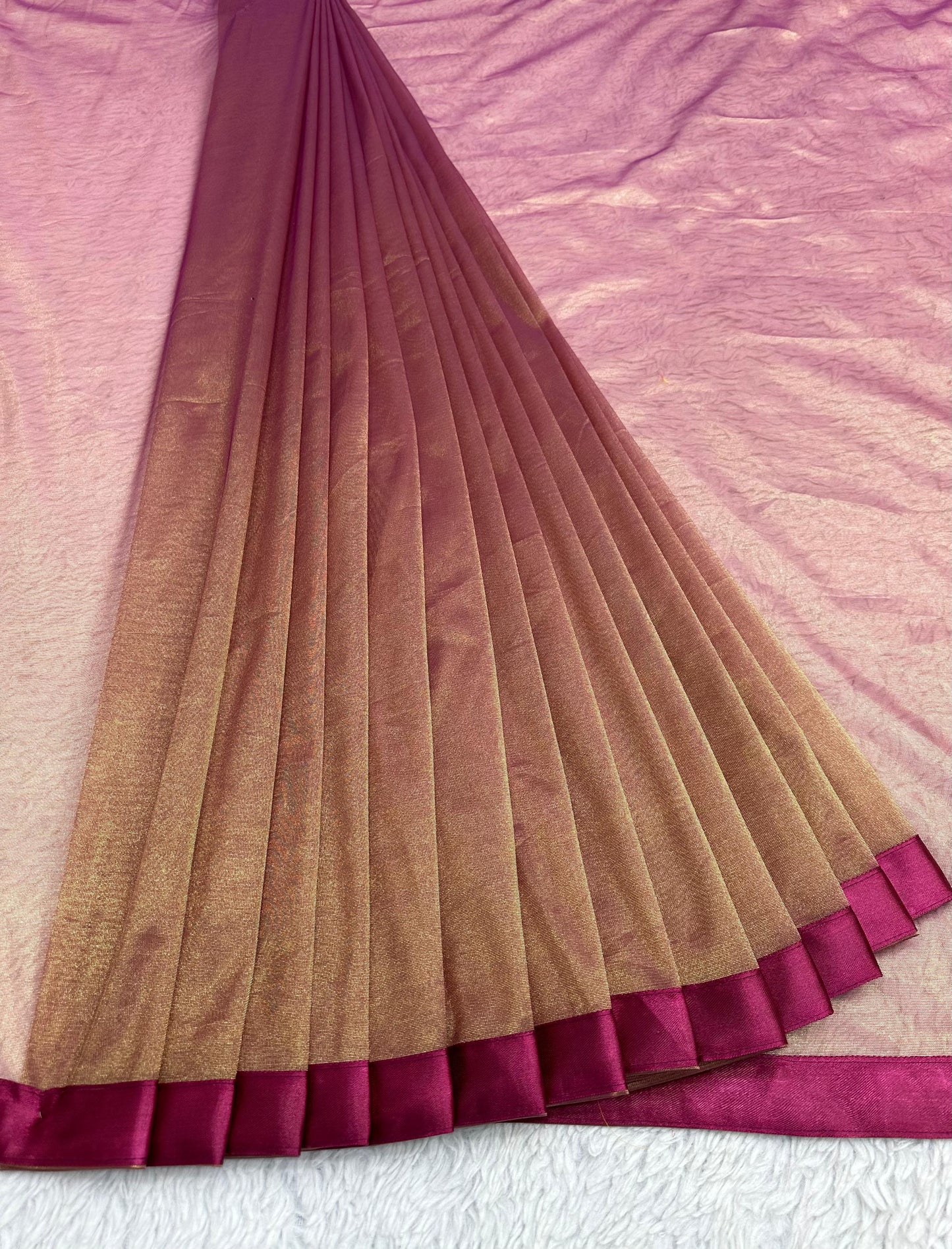 Designer Jimmy Chu Silk Saree With Banarasi Blouse