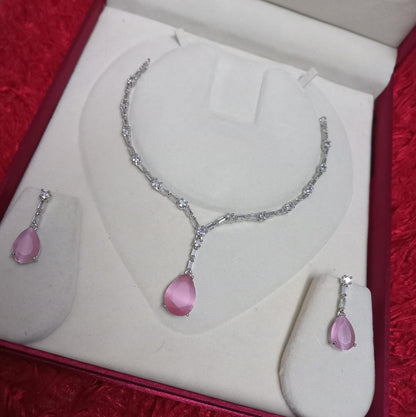 Beautiful CZ Celebrity Inspired Necklace Set