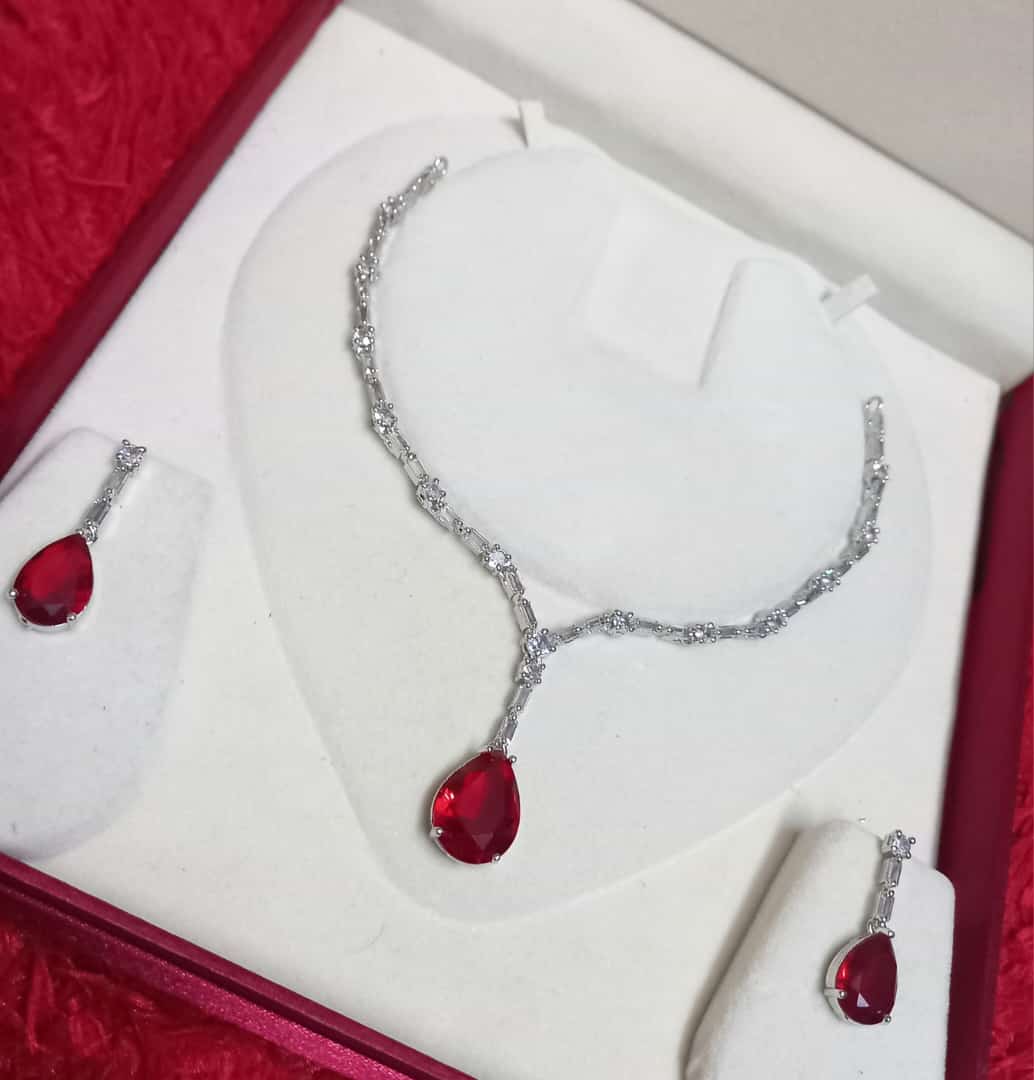 Beautiful CZ Celebrity Inspired Necklace Set