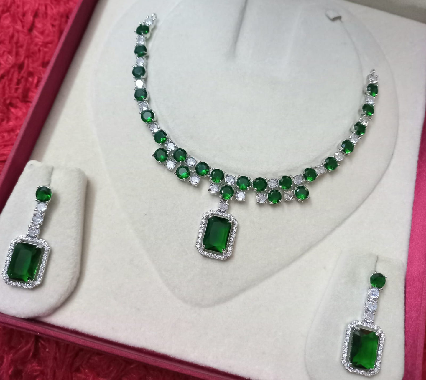 Beautiful Designer CZ Necklace Set