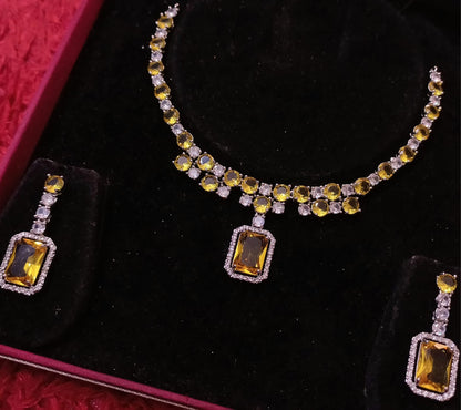 Beautiful Designer CZ Necklace Set