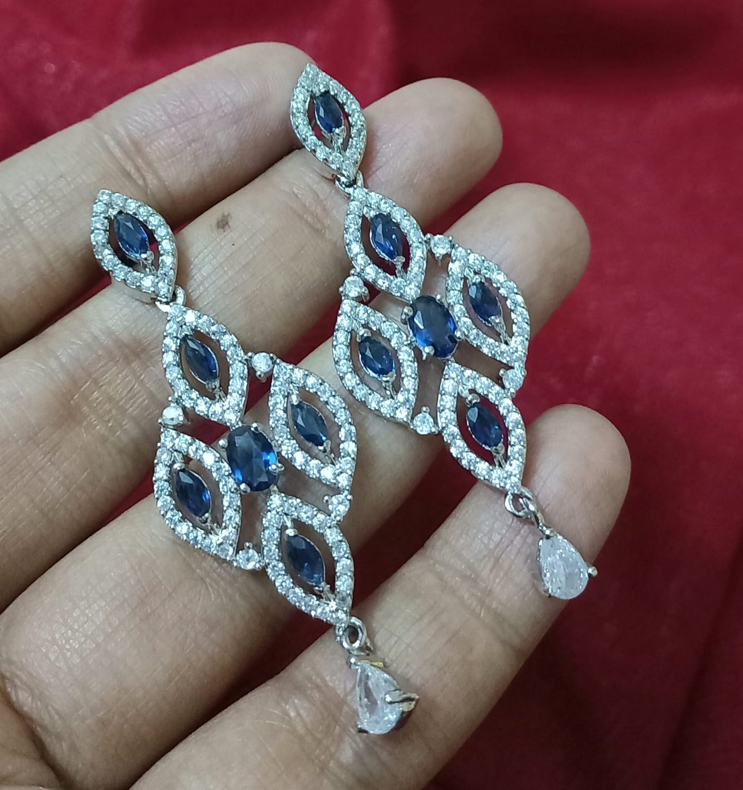 Partywear Beautiful CZ Dangler Earrings