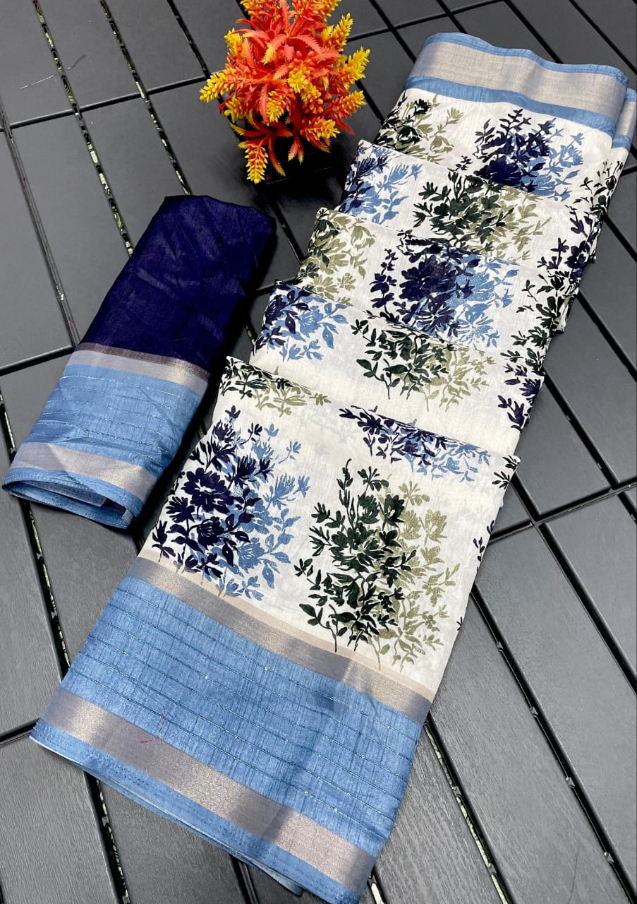 Soft Dola Silk Saree With Contrast Sequence Border