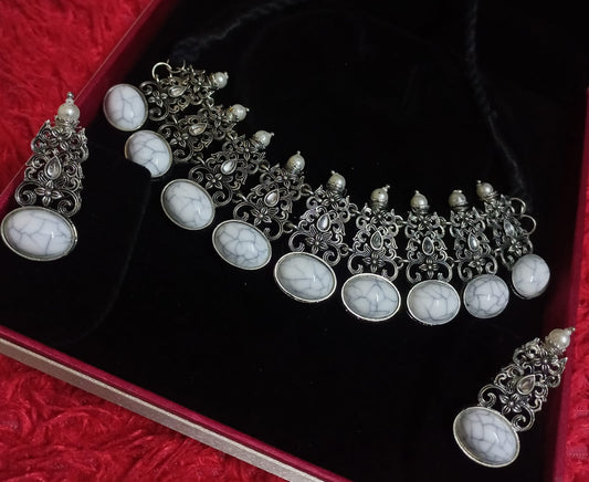 Beautiful German Silver Choker Set