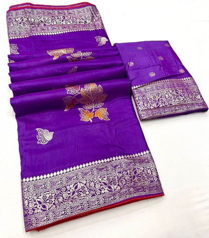 Soft Muslin Silk Saree With Contrast Piping Border