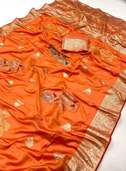 Soft Muslin Silk Saree With Contrast Piping Border