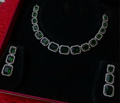 CZ Necklace Set With Earrings