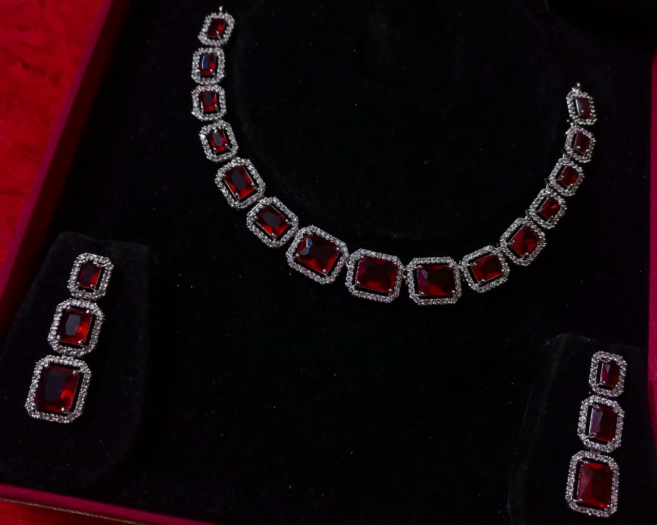 CZ Necklace Set With Earrings