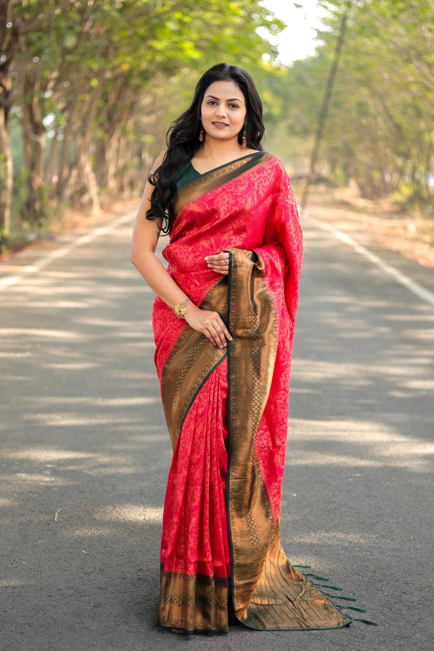 Soft Silk Kubera Pattu Saree With Jacquard Border