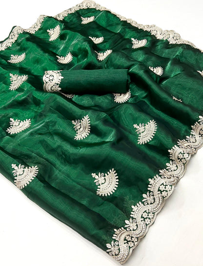 Soft Jimmy Choo Silk Saree With Butta Work