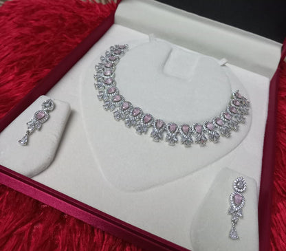 Beautiful CZ Solatier Necklace Set