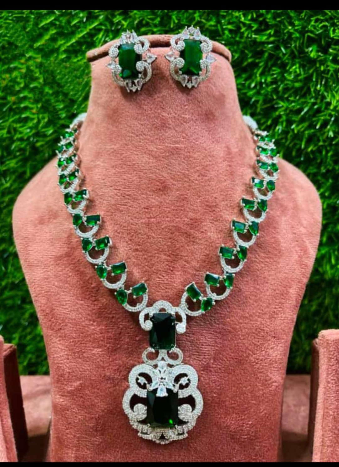 Nita Ambani Inspired Designer CZ Necklace Set