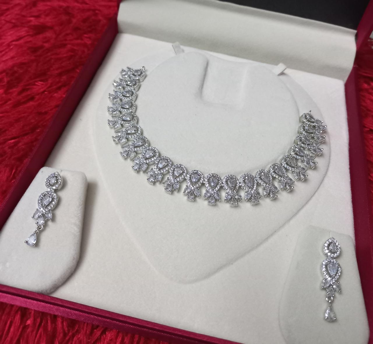 Beautiful CZ Solatier Necklace Set