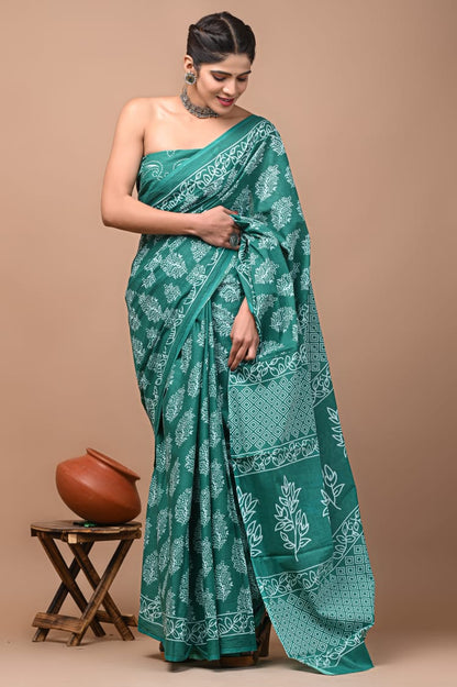 Soft Cotton Printed Saree