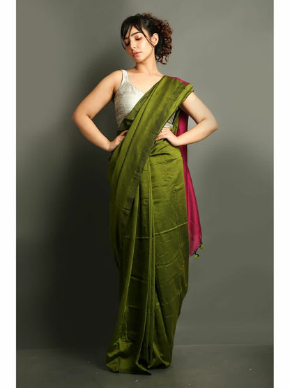 Pure Soft Plain Cotton Saree